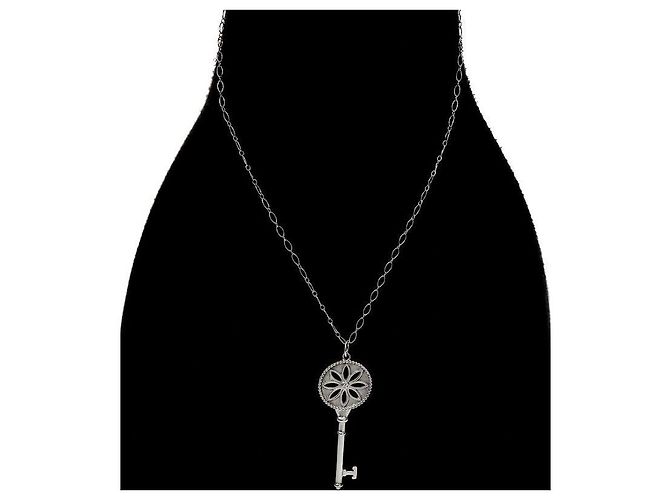 Tiffany & Co Silberner Schlüssel-Anhänger mit Diamanten - Ansicht 6