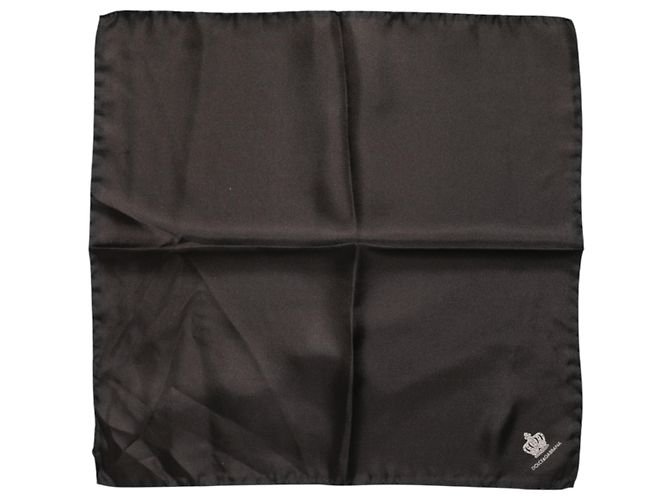 Dolce & Gabbana Foulard in seta DG Crown marrone da uomo - vista 2