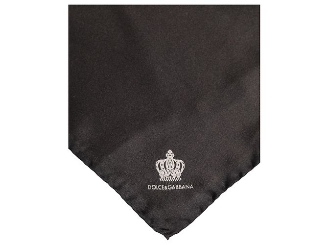 Dolce & Gabbana Foulard in seta DG Crown marrone da uomo - vista 3