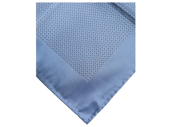 Dolce & Gabbana Foulard quadrato in seta azzurro da uomo - vista 3