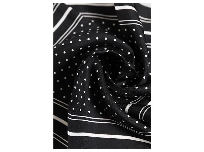 Dolce & Gabbana Foulard a pois bianco e nero da uomo - vista 4
