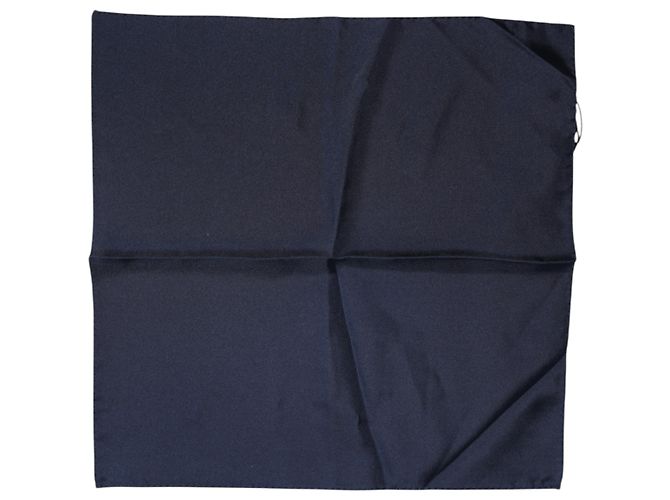 Dolce & Gabbana Foulard quadrato in seta blu scuro da uomo - vista 2