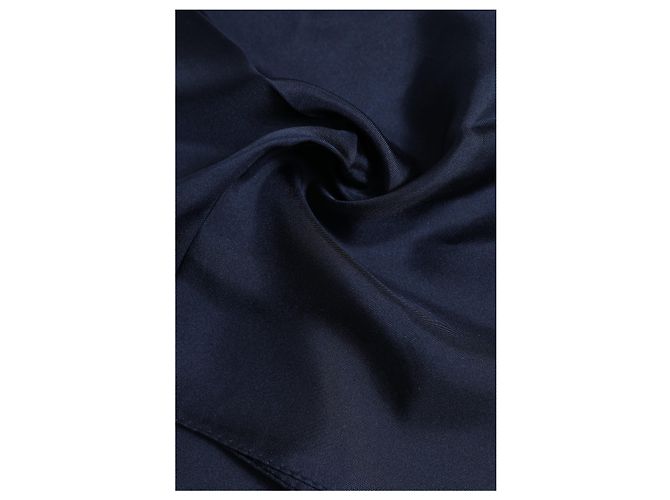 Dolce & Gabbana Foulard quadrato in seta blu scuro da uomo - vista 4