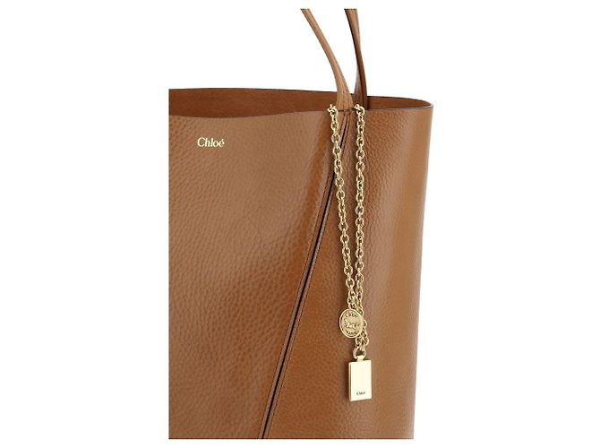 Chloé Borsa a tracolla Bos Taurus in pelle di vitello marrone - vista 4