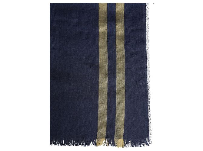 Dolce & Gabbana Sciarpa Sciarpa Tour de Cou in Cashmere Blu - vista 2