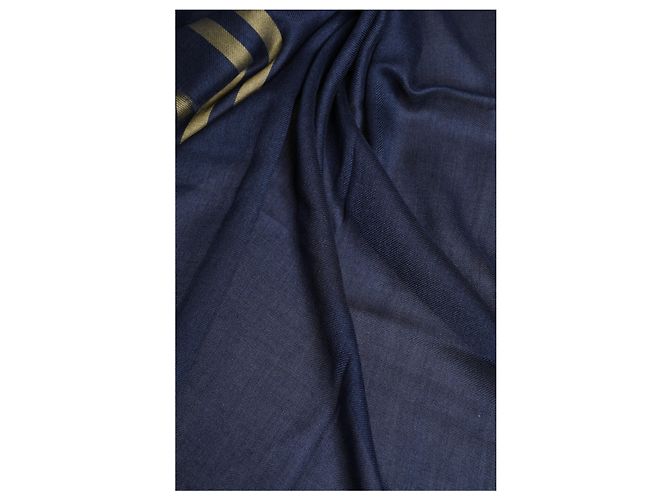 Dolce & Gabbana Sciarpa Sciarpa Tour de Cou in Cashmere Blu - vista 3
