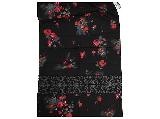 Dolce & Gabbana Écharpe tour de cou imprimé floral noir - vue 3