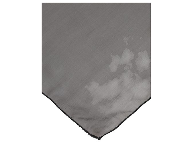 Dolce & Gabbana Foulard quadrato in seta grigio nero da donna - vista 2