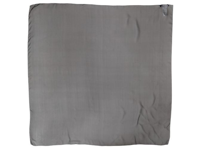 Dolce & Gabbana Foulard quadrato in seta grigio nero da donna - vista 4