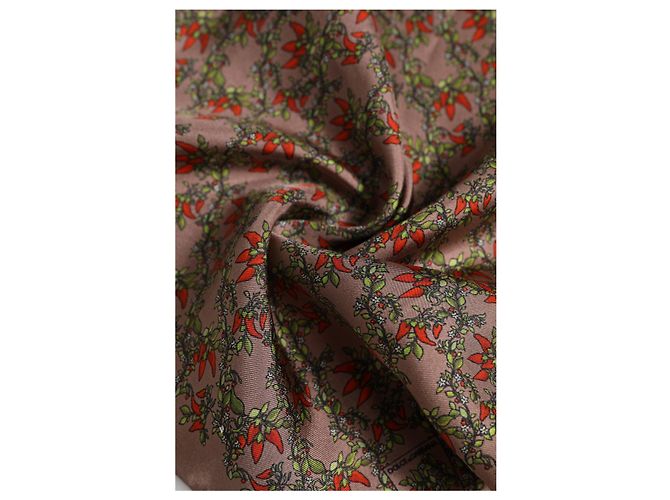 Dolce & Gabbana Foulard Quadrato in Seta Brown Chilis da Uomo - vista 4