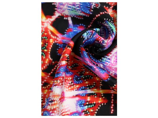 Dolce & Gabbana Foulard quadrato stampato multicolore nero - vista 3