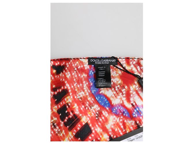 Dolce & Gabbana Foulard quadrato stampato multicolore nero - vista 4