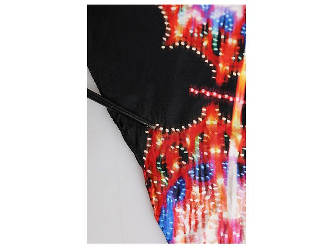 Dolce & Gabbana Foulard quadrato stampato multicolore nero - vista 5