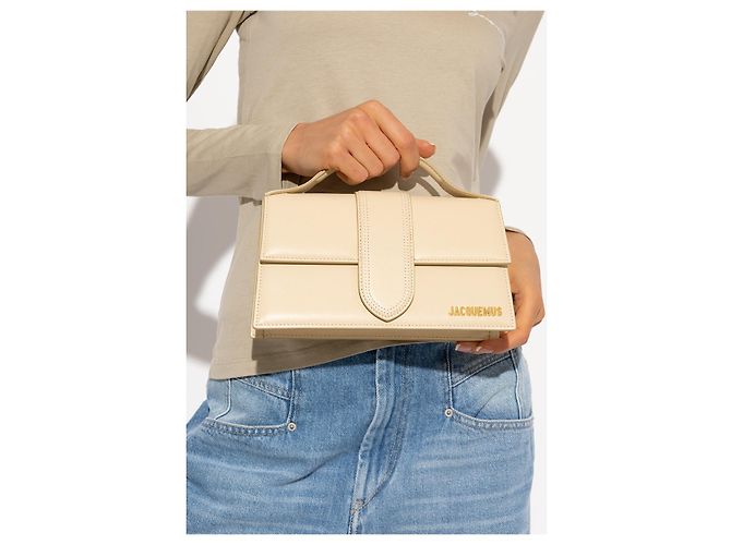 Jacquemus Borsa Le Grand Bambino Beige - vista 2