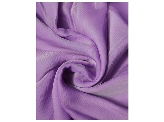 Dolce & Gabbana Sciarpa Scialle Rettangolare in Seta Viola - vista 3