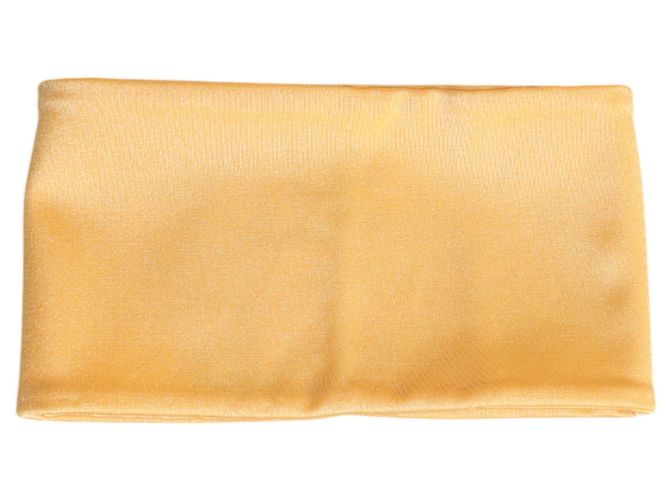Dolce & Gabbana Cachecol tour de pescoço extensível em nylon amarelo para mulher - vista 3