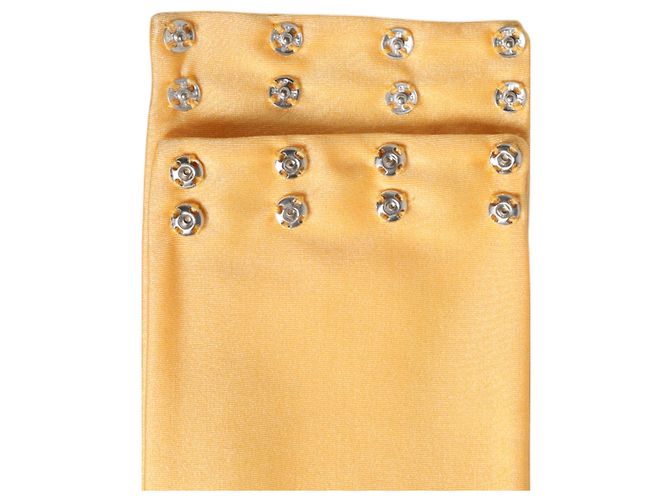 Dolce & Gabbana Cachecol tour de pescoço extensível em nylon amarelo para mulher - vista 4