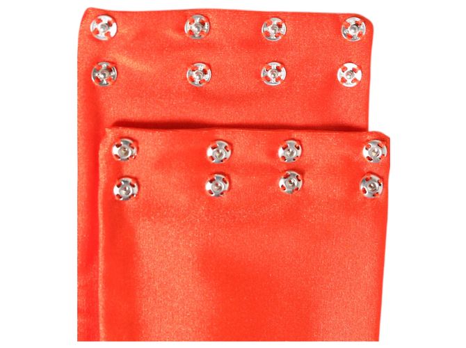 Dolce & Gabbana Cachecol tour de pescoço extensível em nylon laranja para mulher - vista 3