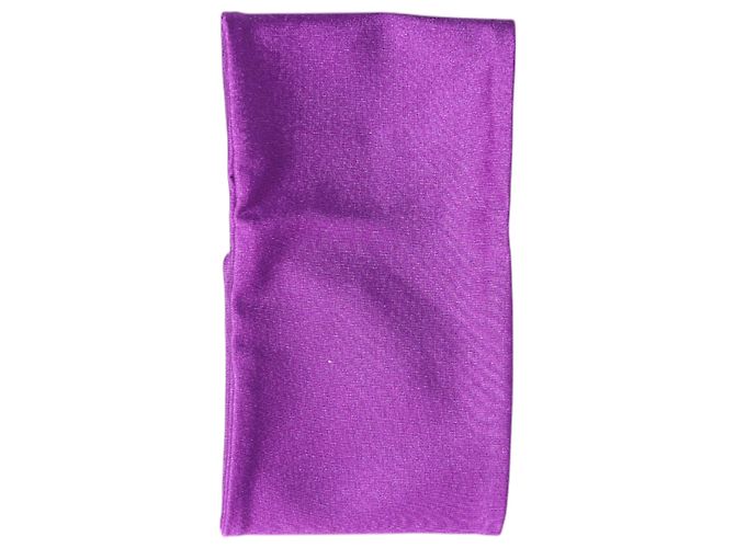 Dolce & Gabbana Écharpe tour de cou extensible en nylon violet pour femme - vue 3