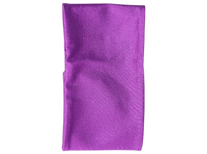 Dolce & Gabbana Écharpe tour de cou extensible en nylon violet pour femme - vue 4