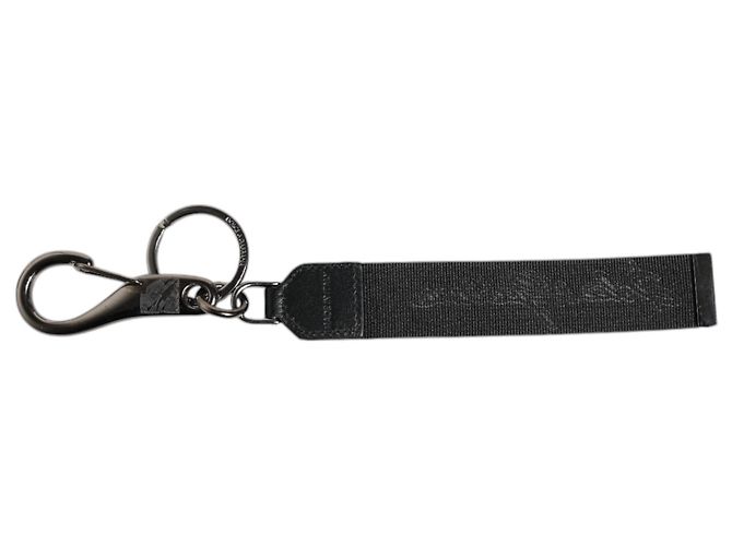 Dolce & Gabbana Black White DG Logo Silver Men Keychain Polyester Keyring - view 2