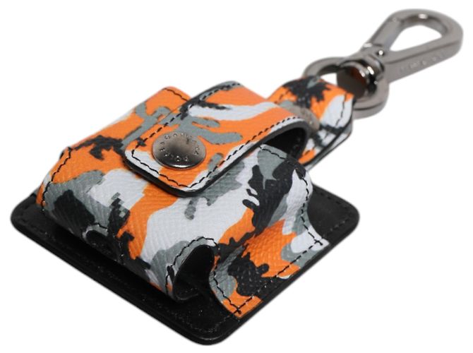 Dolce & Gabbana Custodia Airpods in pelle camouflage multicolore - vista 3