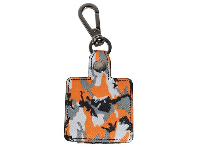 Dolce & Gabbana Custodia Airpods in pelle camouflage multicolore - vista 4