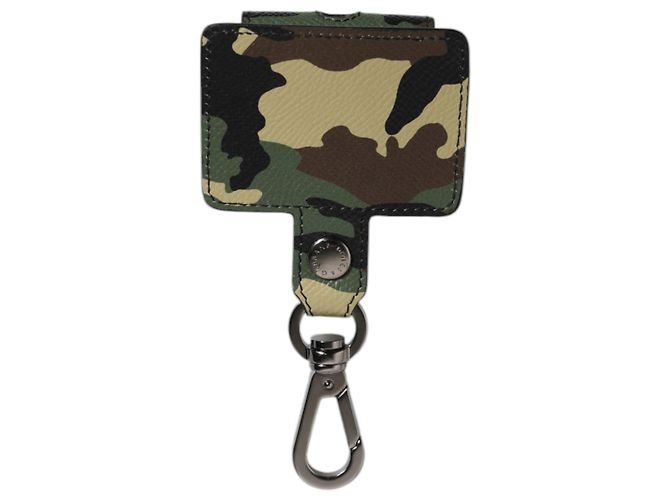 Dolce & Gabbana Custodia Airpods in pelle camouflage multicolore - vista 2