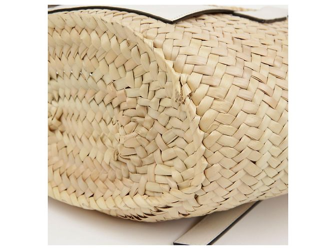 Loewe Palm Leaf Basket Small Leder Tote Bag Weiß - Ansicht 10