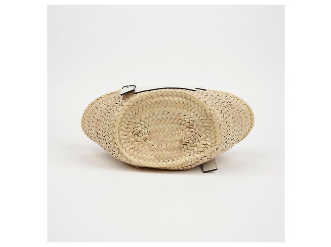 Loewe Palm Leaf Basket Small Leder Tote Bag Weiß - Ansicht 7