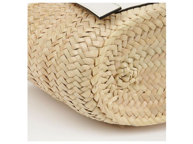 Loewe Palm Leaf Basket Small Leder Tote Bag Weiß - Ansicht 8