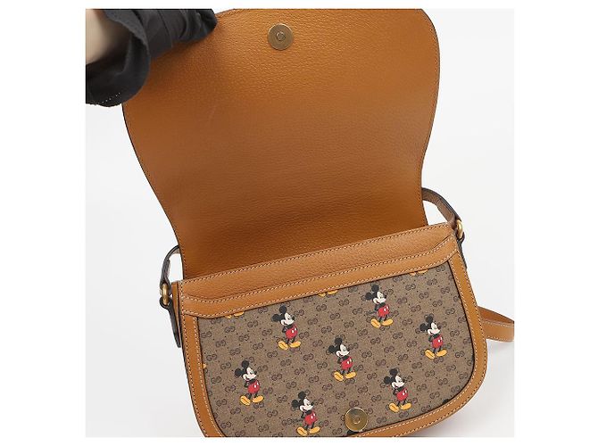 Gucci Borsa a tracolla GG Supreme con stampa Mickey Mouse - vista 10
