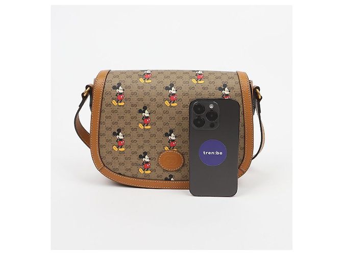 Gucci Borsa a tracolla GG Supreme con stampa Mickey Mouse - vista 9