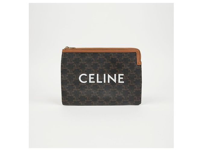 Céline Kleines Canvas-Lammleder-Etui - Ansicht 2