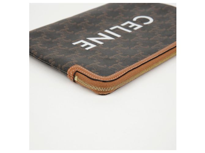 Céline Kleines Canvas-Lammleder-Etui - Ansicht 8