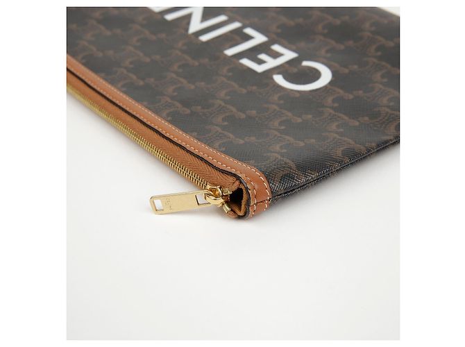 Céline Kleines Canvas-Lammleder-Etui - Ansicht 9