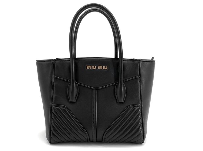 Miu Miu Borsa Tote Biker in Napa Borsa a Tracolla - vista 2
