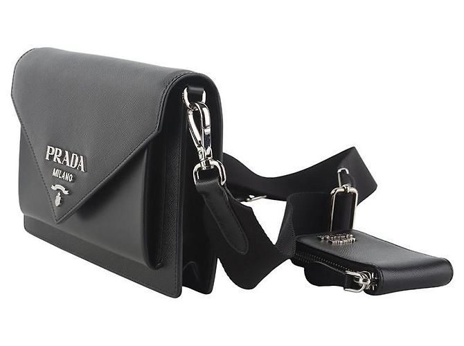 Prada Envelop Mini Saffiano Crossbody-Tasche - Ansicht 2