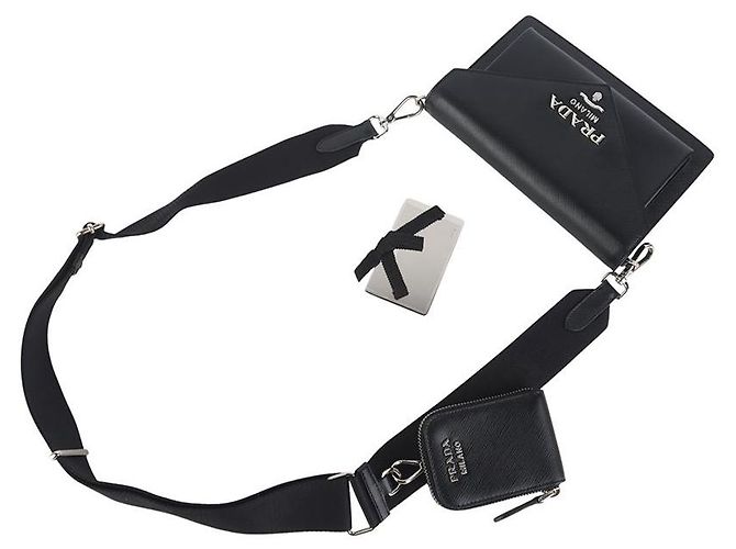 Prada Envelop Mini Saffiano Crossbody-Tasche - Ansicht 4