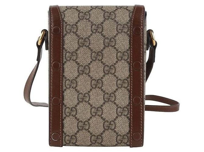 Gucci Borsa a tracolla Mini GG Supreme Horsebit - vista 3
