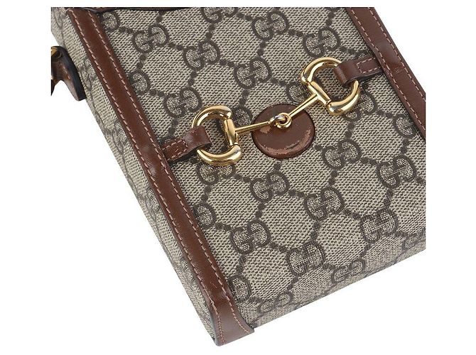 Gucci Borsa a tracolla Mini GG Supreme Horsebit - vista 5