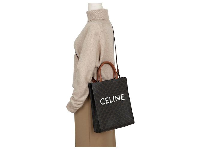 Cabas Céline Borsa Tote Verticale Small Tan - vista 10