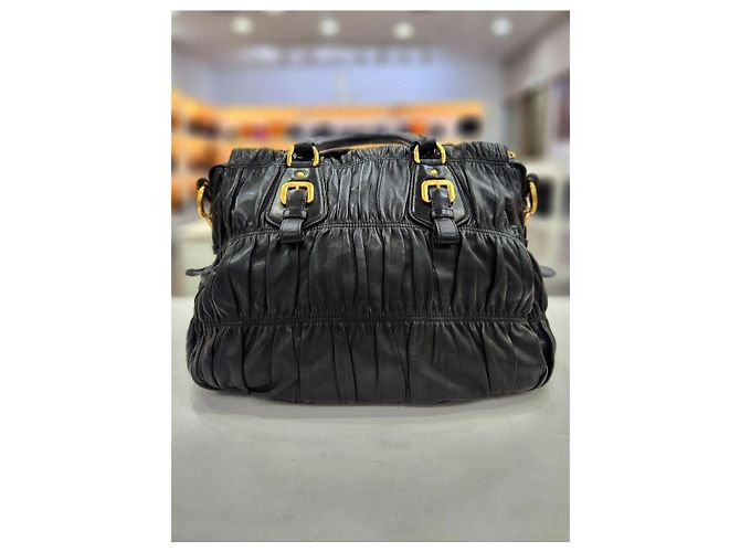 Prada Bolso de hombro Nappa Gauffre Gold - vista 6