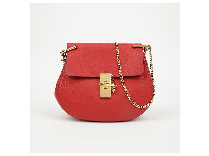 Chloé Bolso de hombro Drew Chain pequeño rojo - vista 2