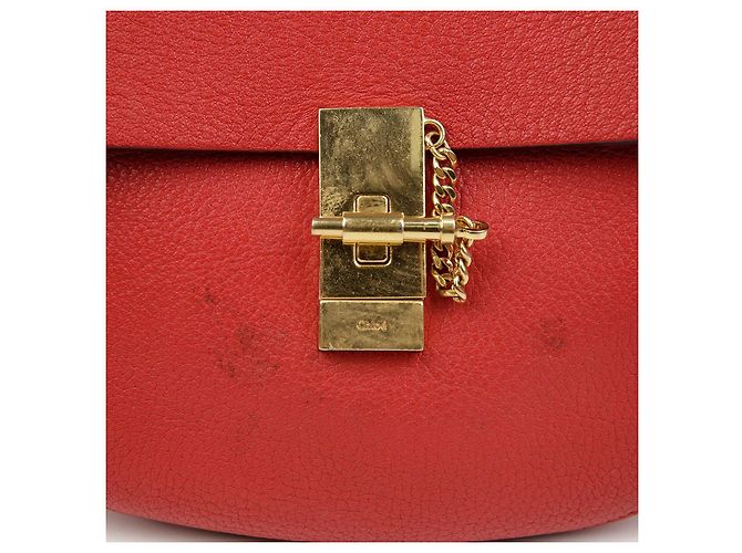 Chloé Bolso de hombro Drew Chain pequeño rojo - vista 3