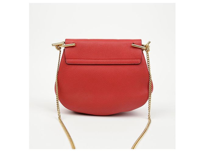 Chloé Bolso de hombro Drew Chain pequeño rojo - vista 4