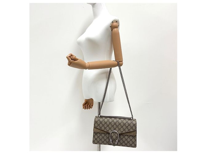 Gucci Borsa a tracolla Dionysus GG Supreme con catena - vista 2