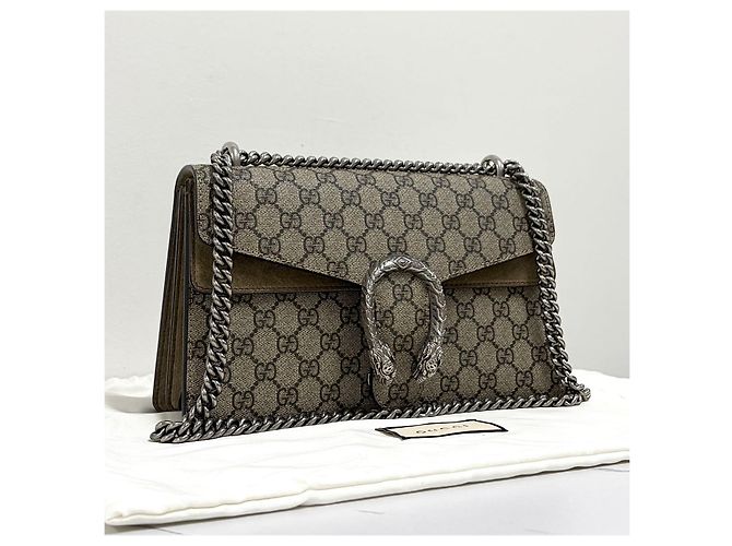 Gucci Borsa a tracolla Dionysus GG Supreme con catena - vista 3