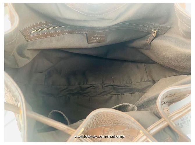 Gucci Borsa a tracolla Around Seema Gold Big Shoulder Bag - vista 5