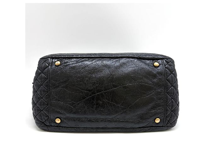 Borsa a spalla con catena Chanel in pelle oro - vista 9